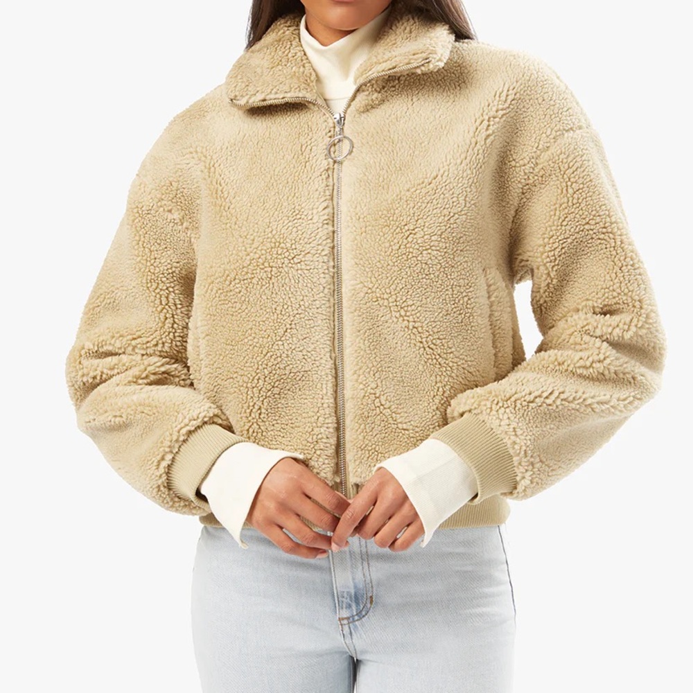 NWT WeWoreWhat Teddy Bomber Jacket